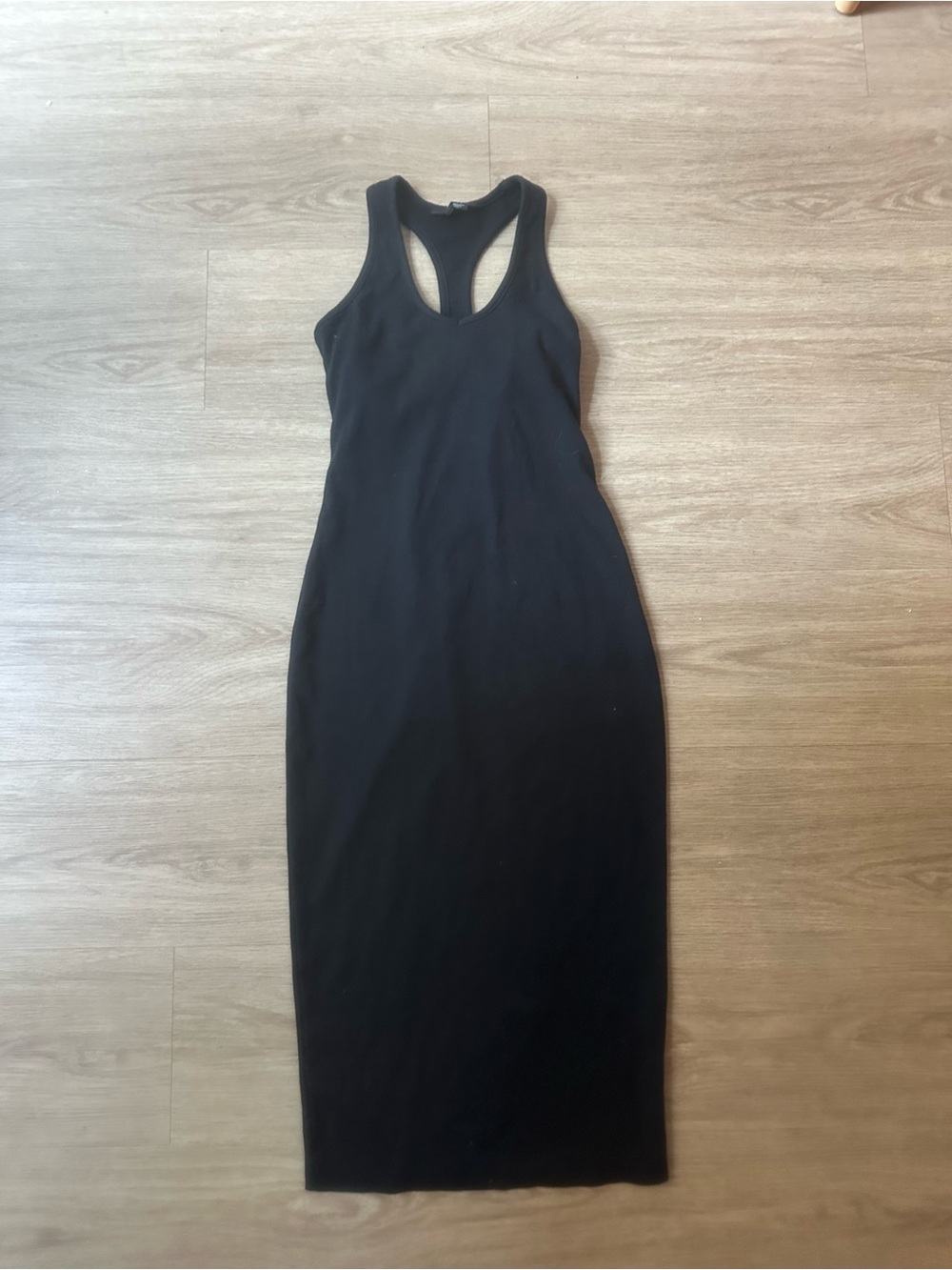 DKNY Black Racerback Midi Dress